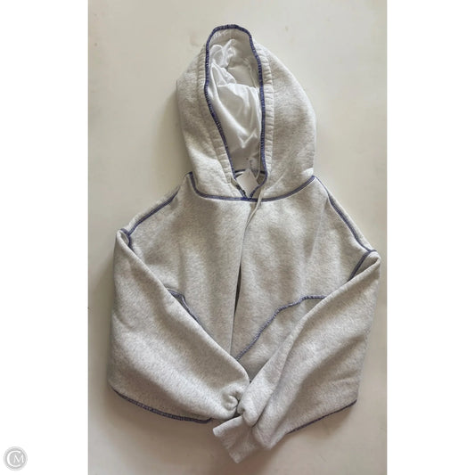 Sweatshirt Hoodie By As Revival In Blue & Grey, Size: M
