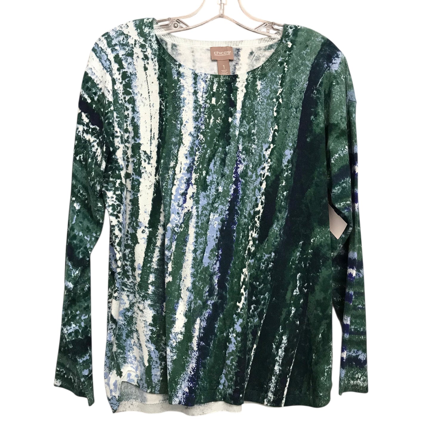 Top Ls By Chicos In Blue & Green, Size:M
