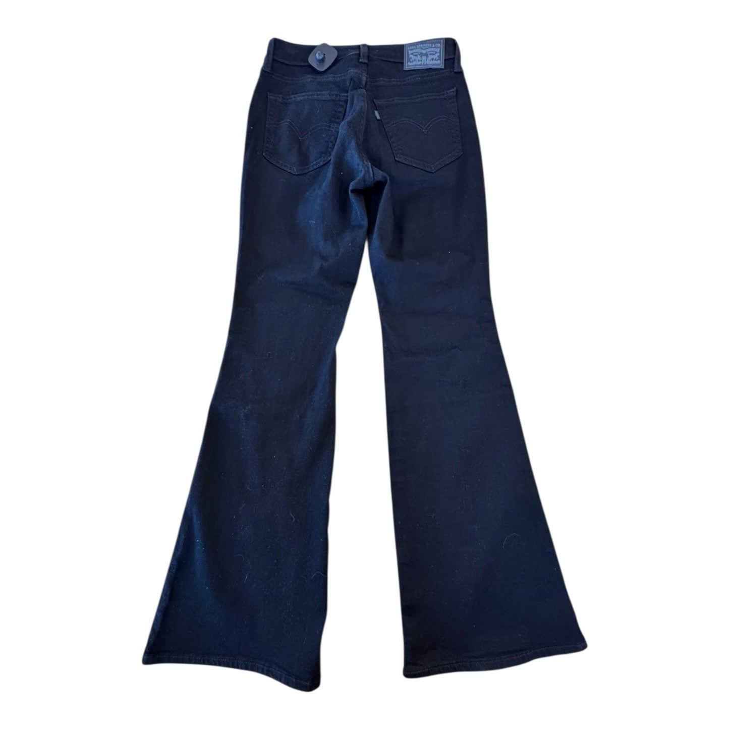 Jeans Flared By Levis In Black Denim, Size:4