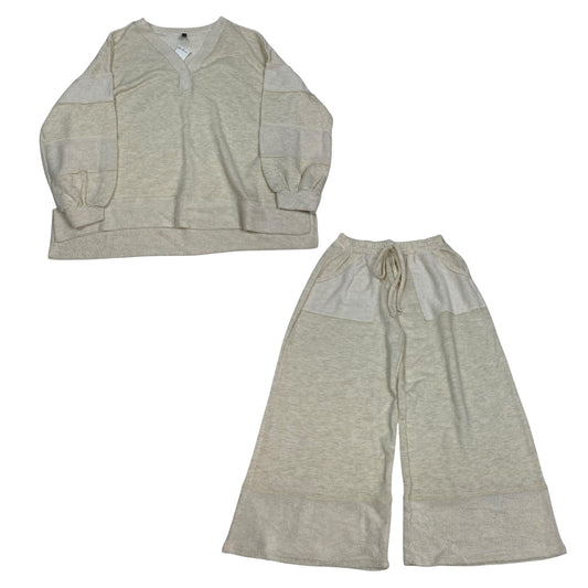 Lounge Set Pants By Versona In Cream, Size:S