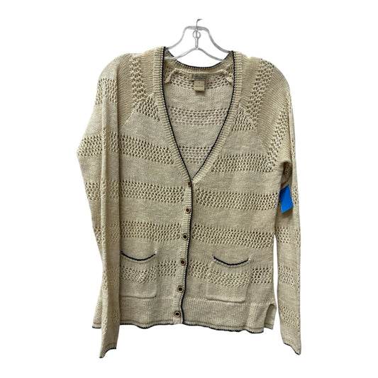 Sweater Cardigan By Lucky Brand In Beige, Size:S