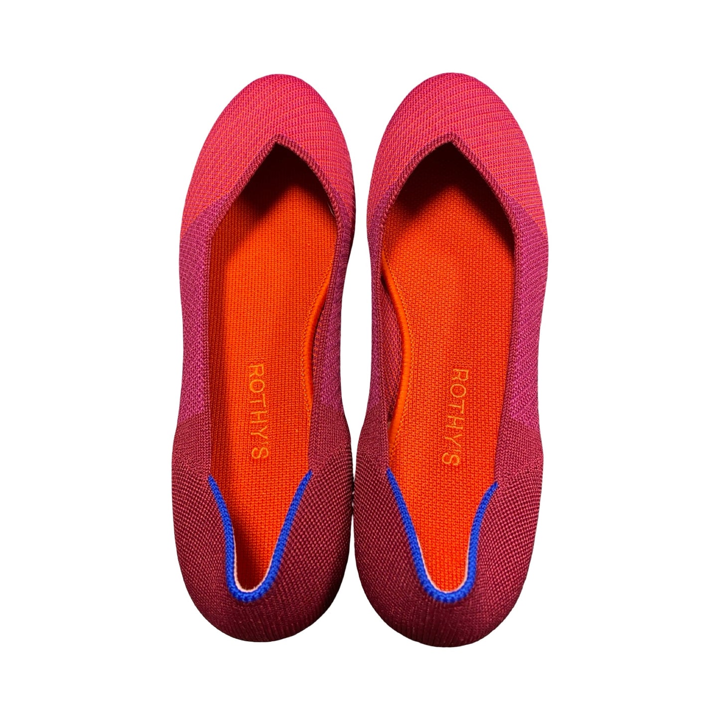 Shoes Designer By Rothys In Orange & Pink, Size:10.5