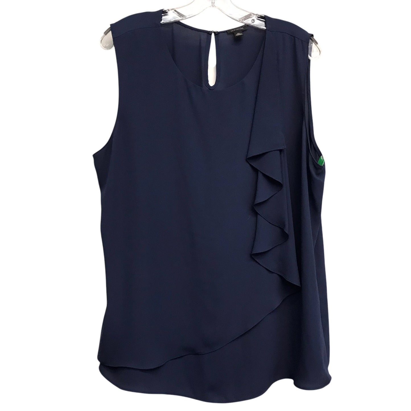 Top Sleeveless By Ann Taylor In Navy, Size:Xl