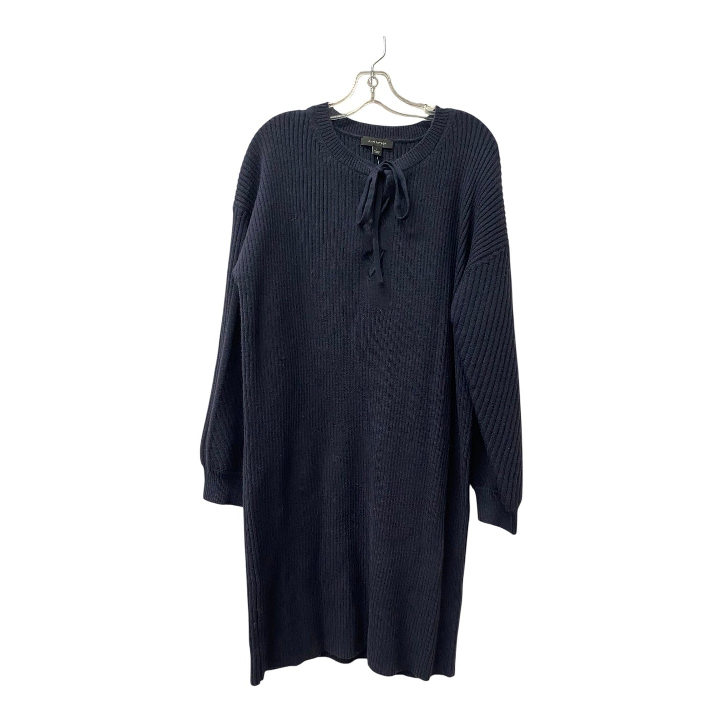 Dress Sweater By Ann Taylor In Navy, Size:L