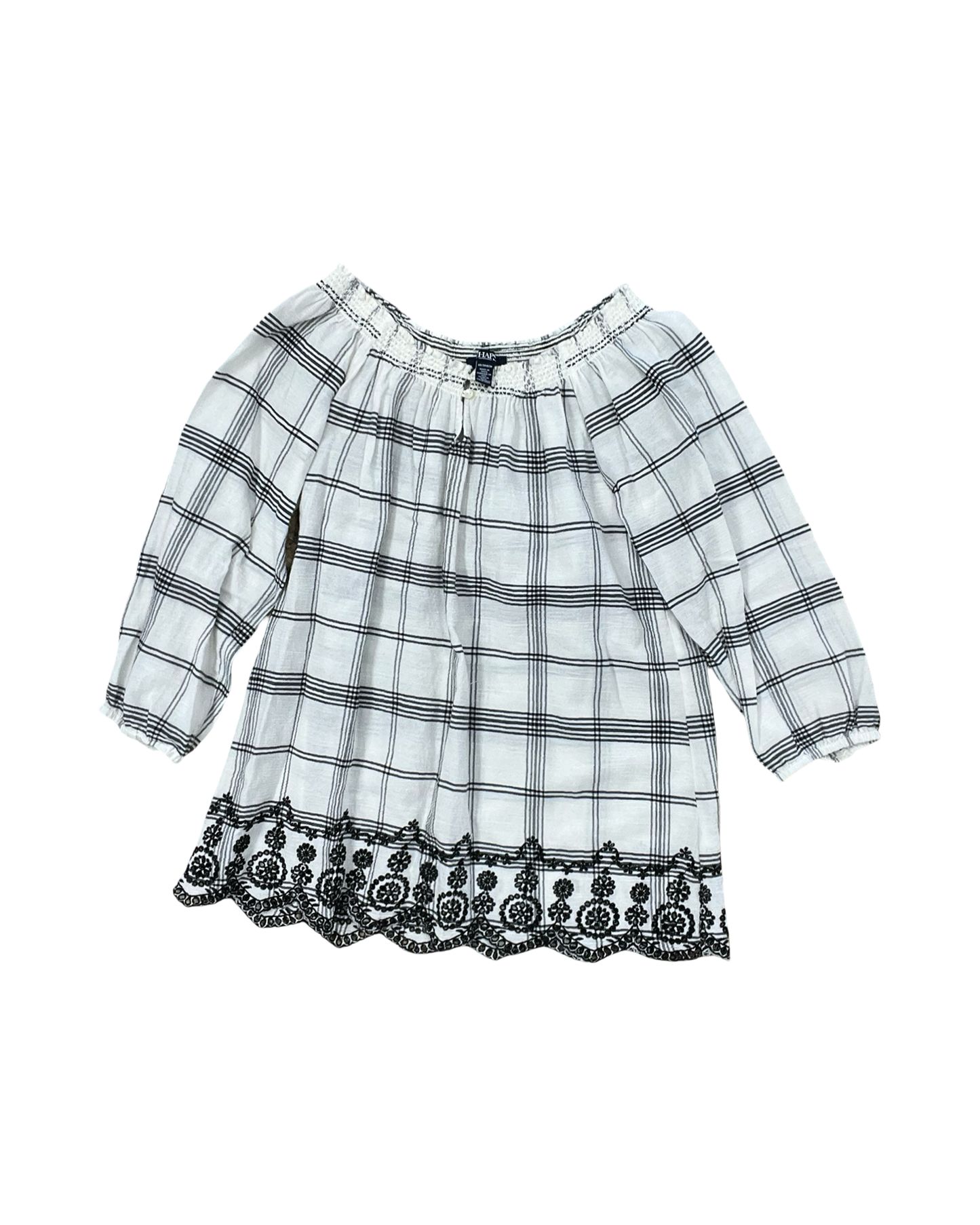 Top 3/4 Sleeve By Chaps In White, Size:Xs