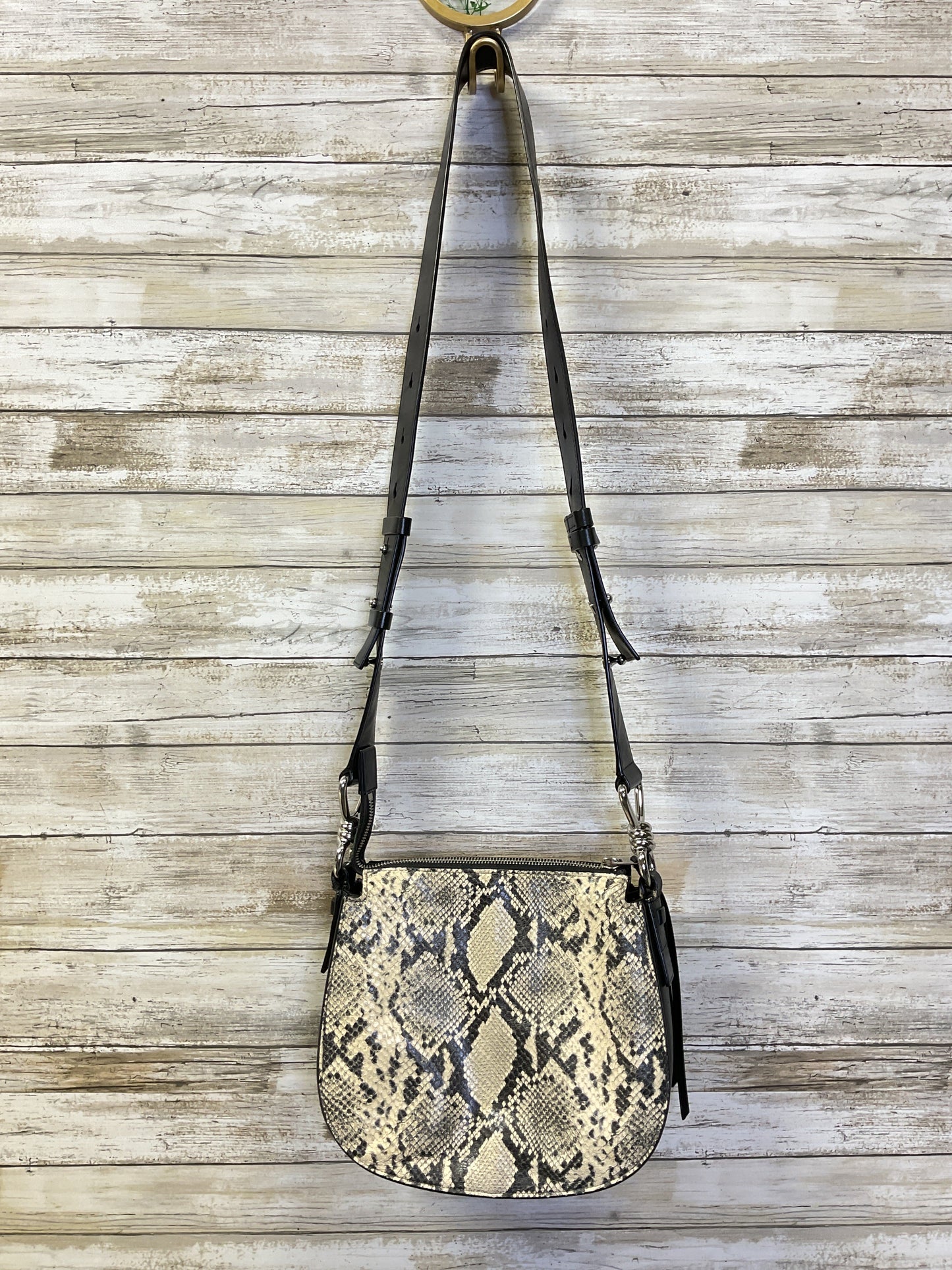 Crossbody Designer By All Saints In Snakeskin Print, Size:Small