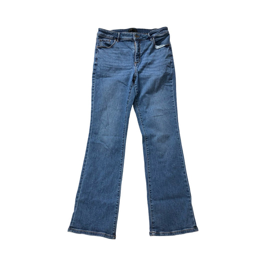 Jeans Straight By Ann Taylor In Blue Denim, Size:12