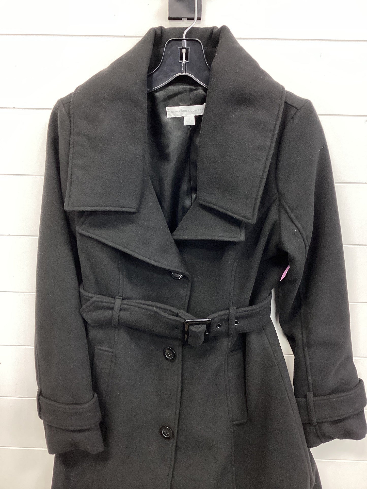 Coat Wool By New York And Co In Black, Size:S