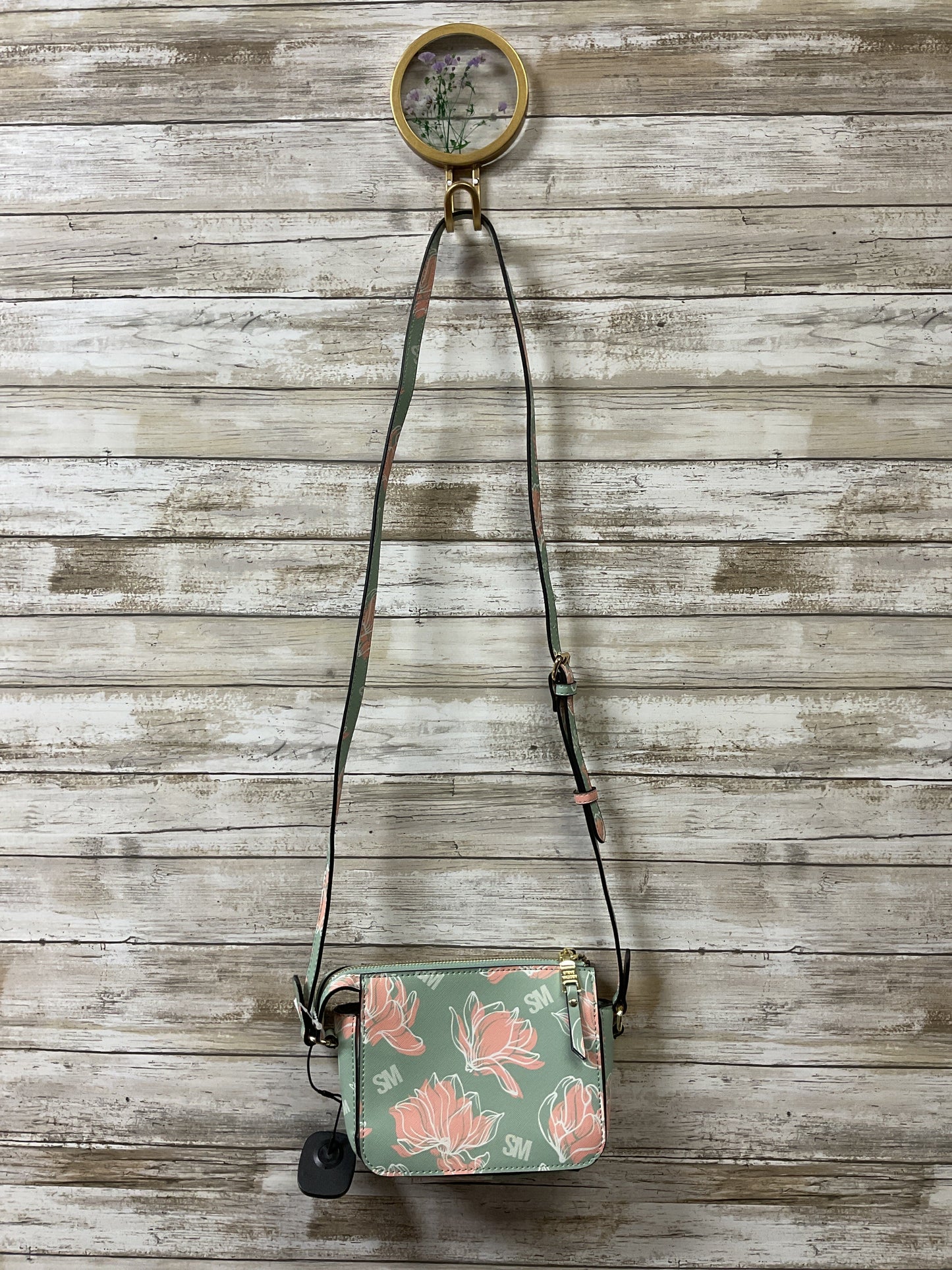 Crossbody By Steve Madden In Green & Pink, Size:Small