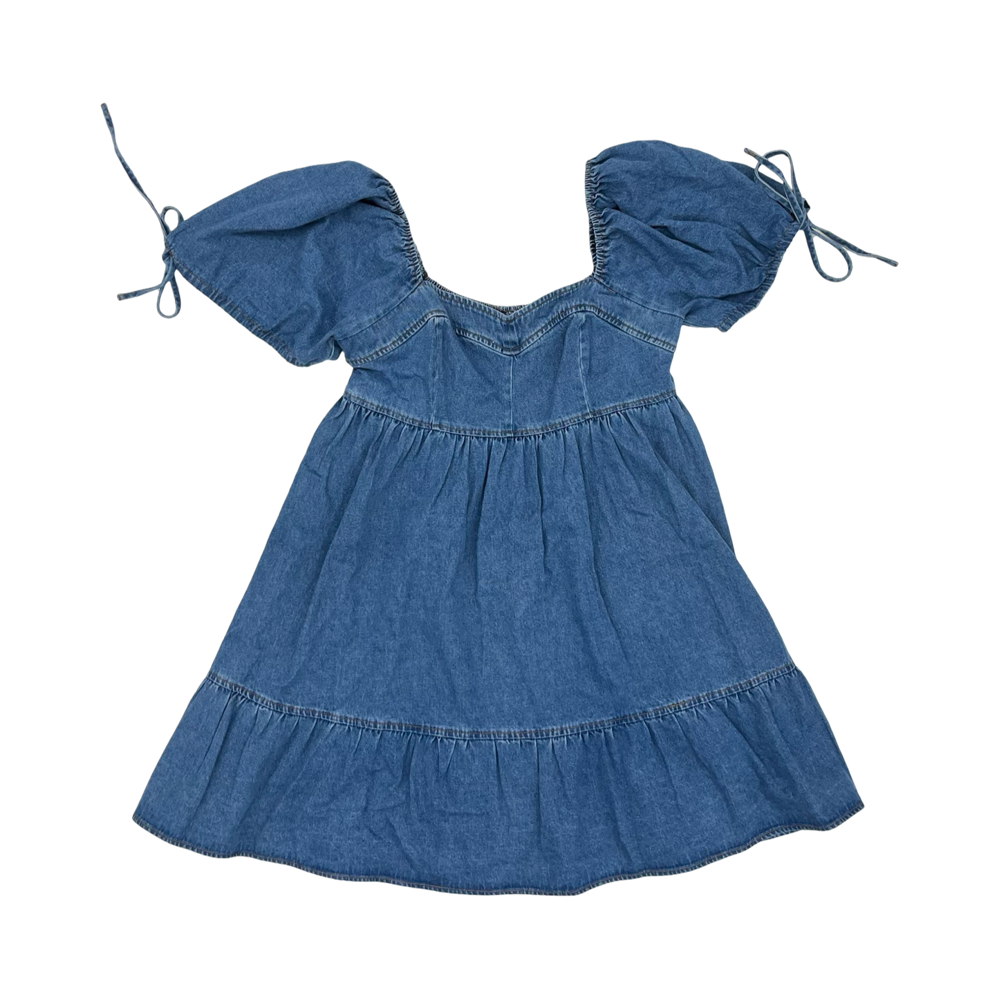 Dress Party Short By Chicsoul In Blue Denim, Size:1X