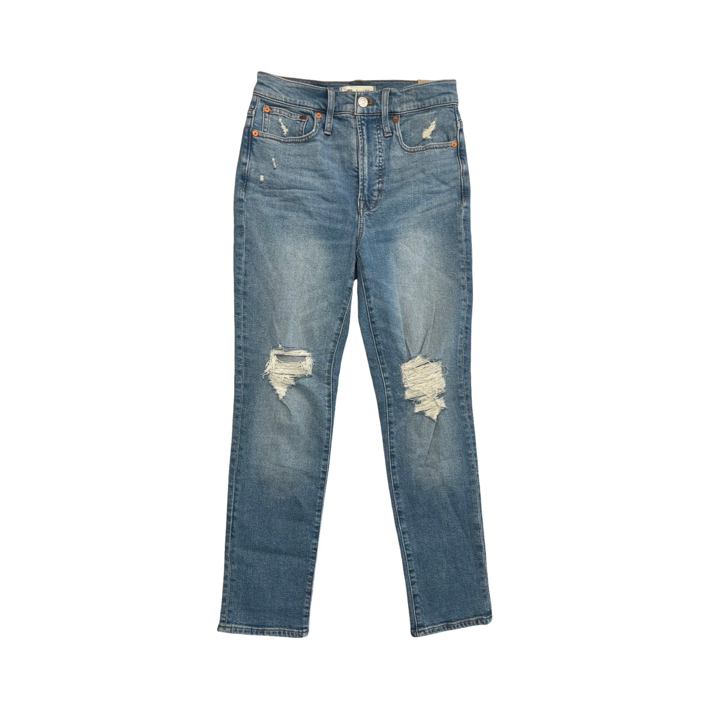 Jeans Straight By Madewell In Blue Denim, Size:0