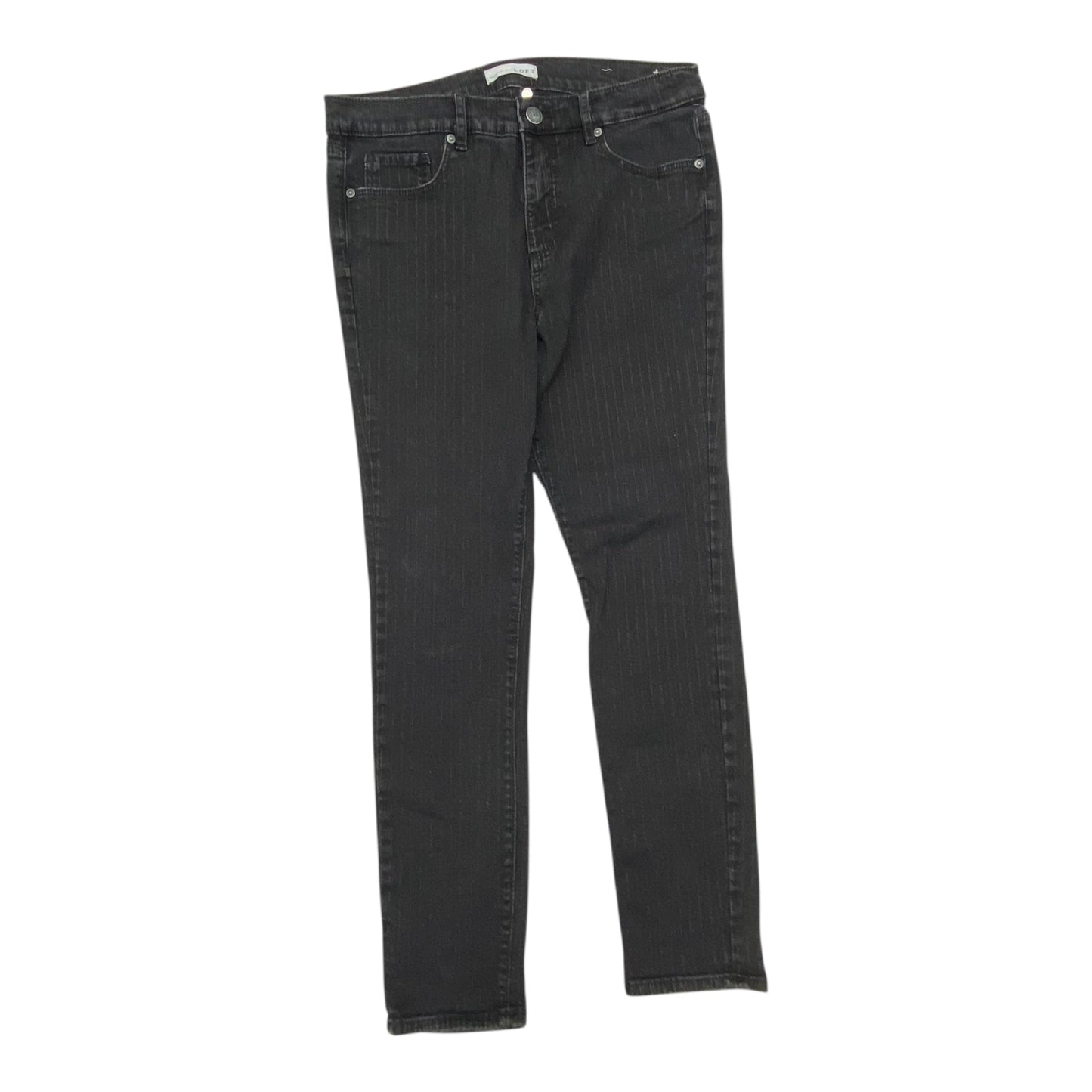 Jeans Straight By Loft In Grey Denim, Size:10