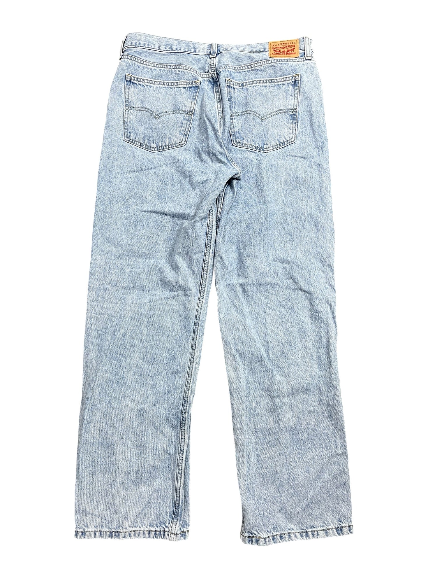 Jeans Straight By Levis In Blue Denim, Size:14