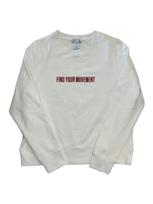 Athletic Sweatshirt Crewneck By Athleta In White, Size:M