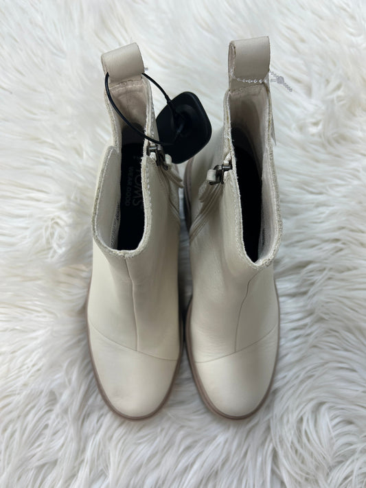 Boots Ankle Heels By Toms In Cream, Size:8