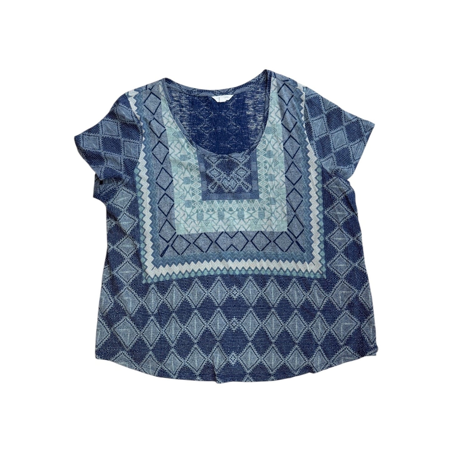 Top Ss By Lucky Brand In Blue & Green, Size:1X