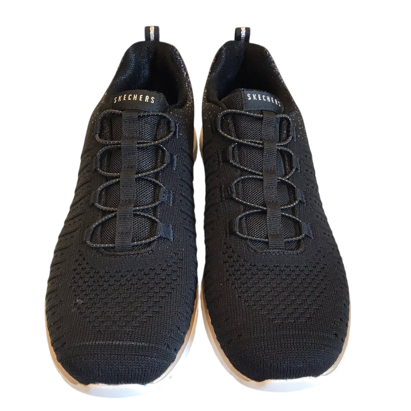 Shoes Sneakers By Skechers In Black & Silver, Size:10