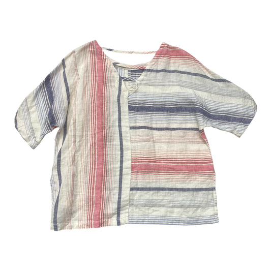 Top Sleeveless By Loft In Striped Pattern, Size:L