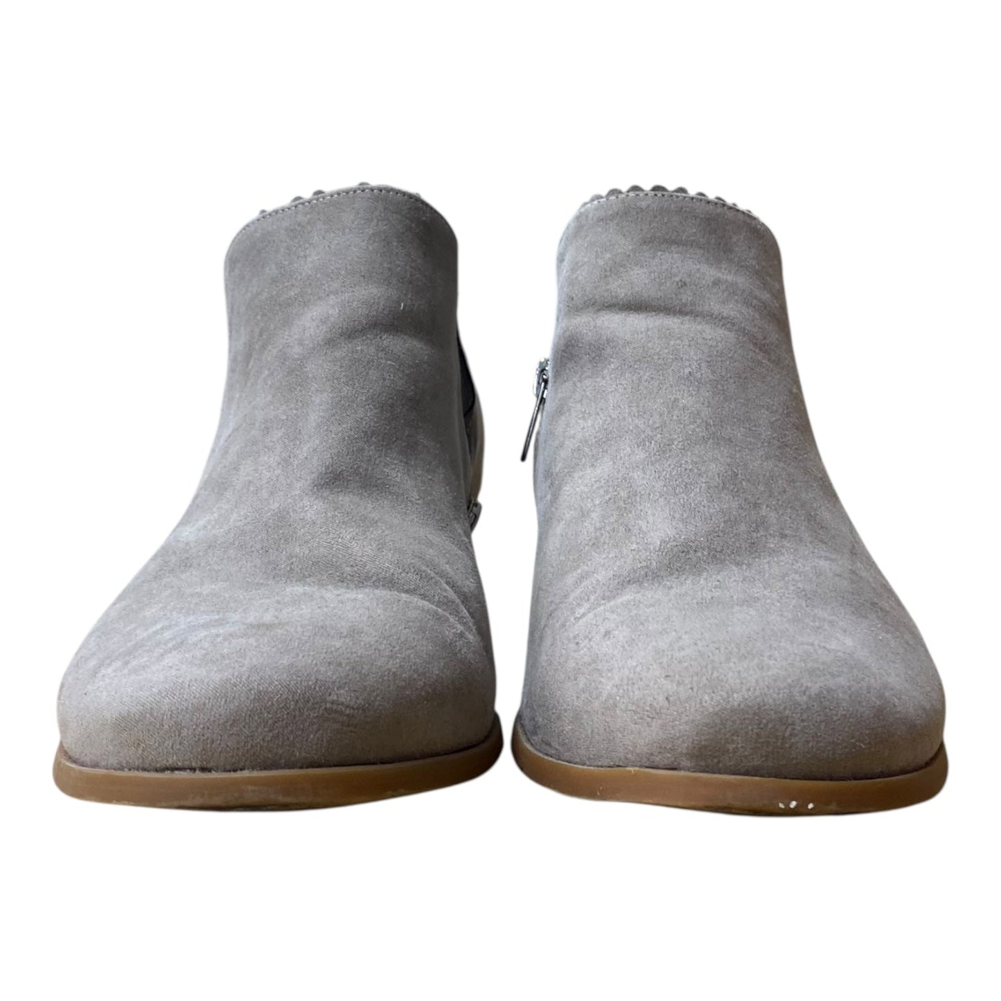 Boots Ankle Heels By Torrid In Grey, Size:10.5