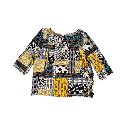 Top 3/4 Sleeve By J. Jill In Multi, Size:Xl