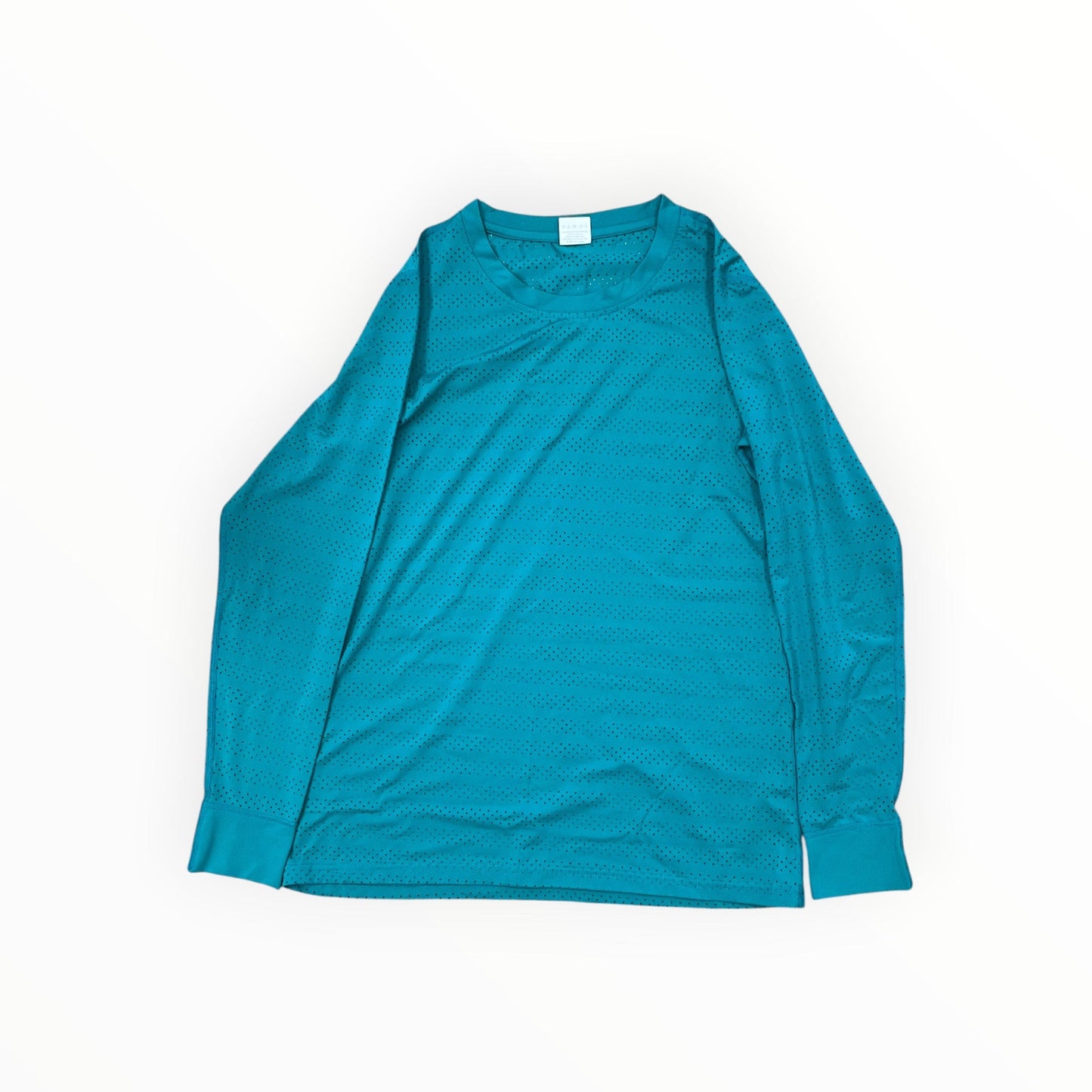 Athletic Top Ls Collar By Zyia In Teal, Size:M