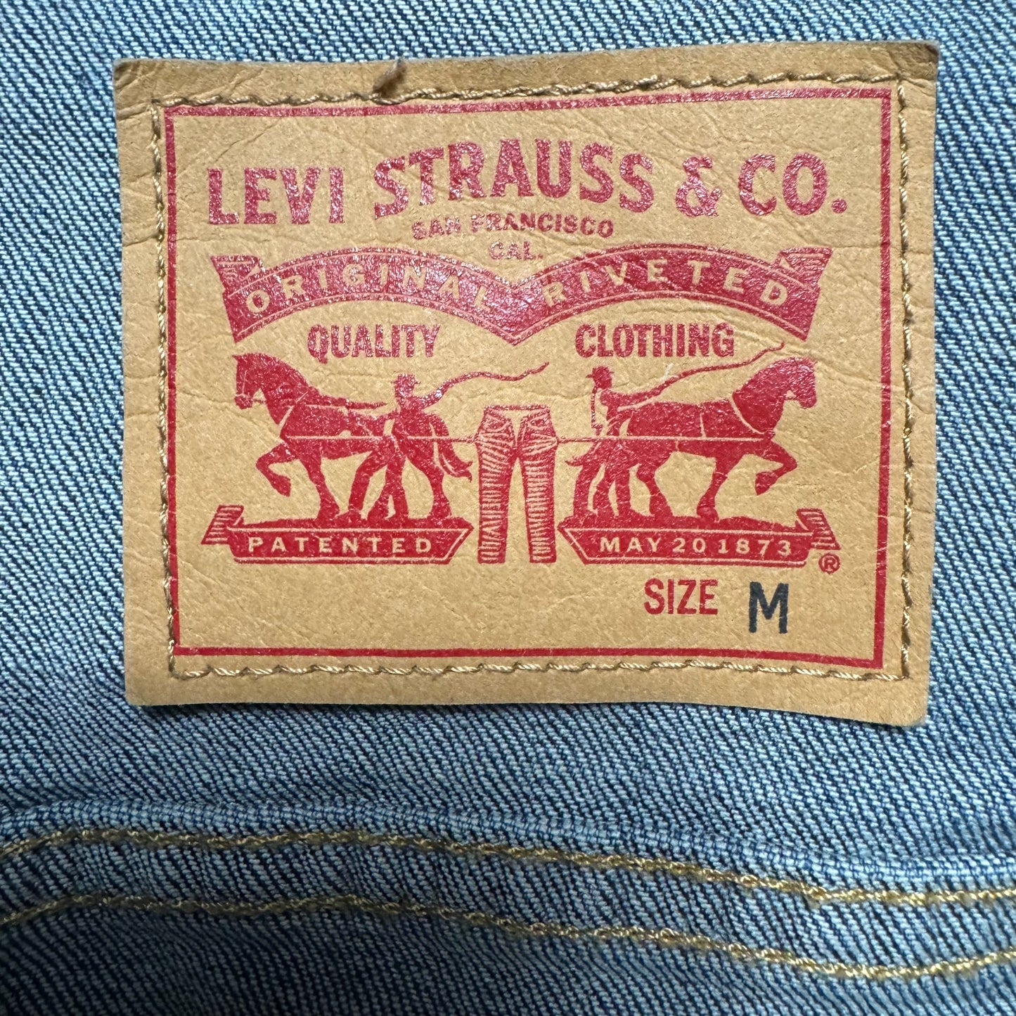 Jacket Denim By Levis In Blue Denim, Size: M