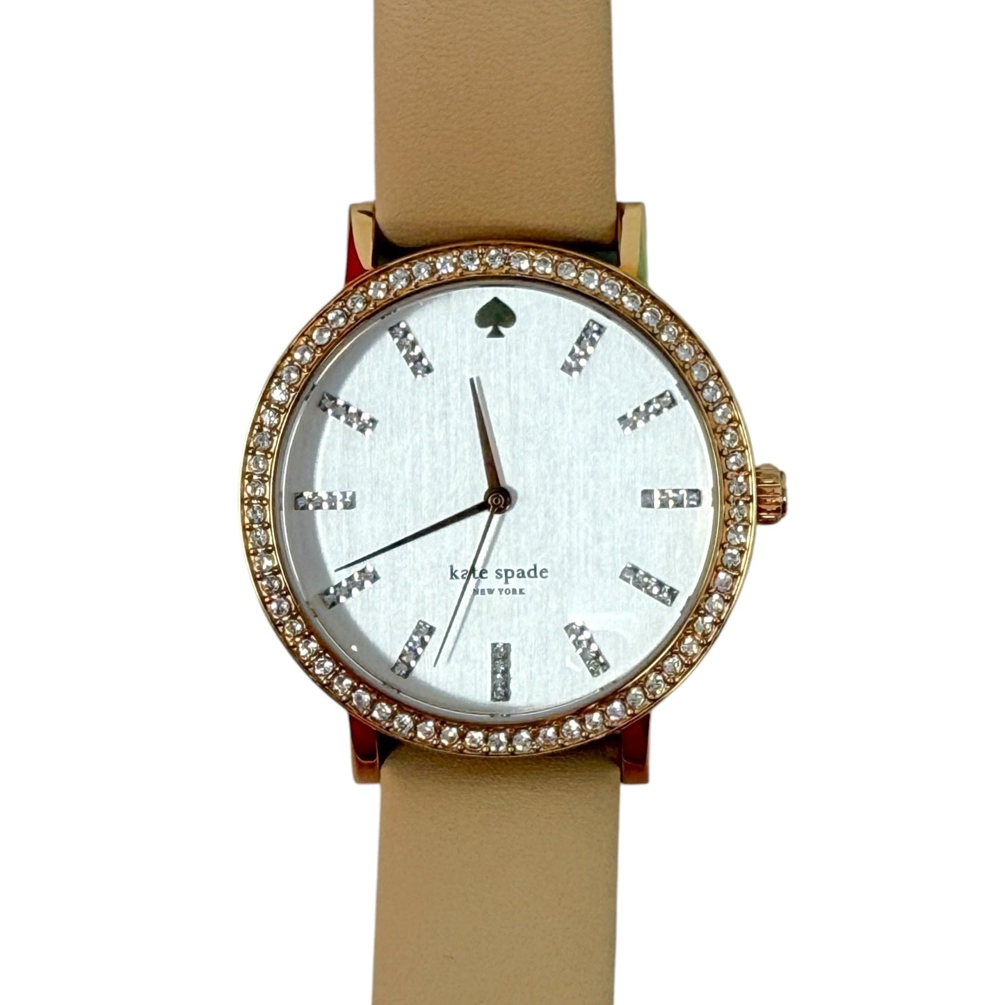 Metro Grand Watch With Vachetta Leather Band Designer By Kate Spade