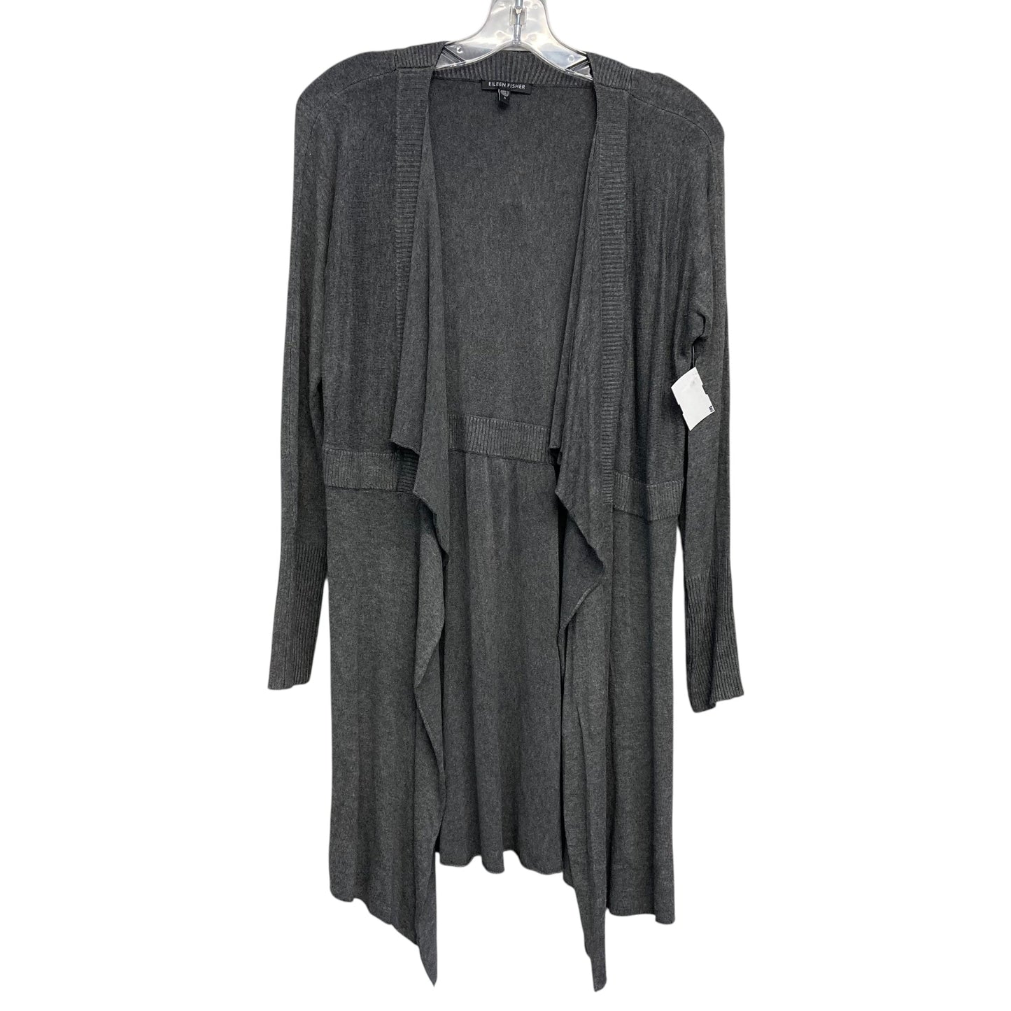 Sweater Cardigan By Eileen Fisher In Grey, Size:S