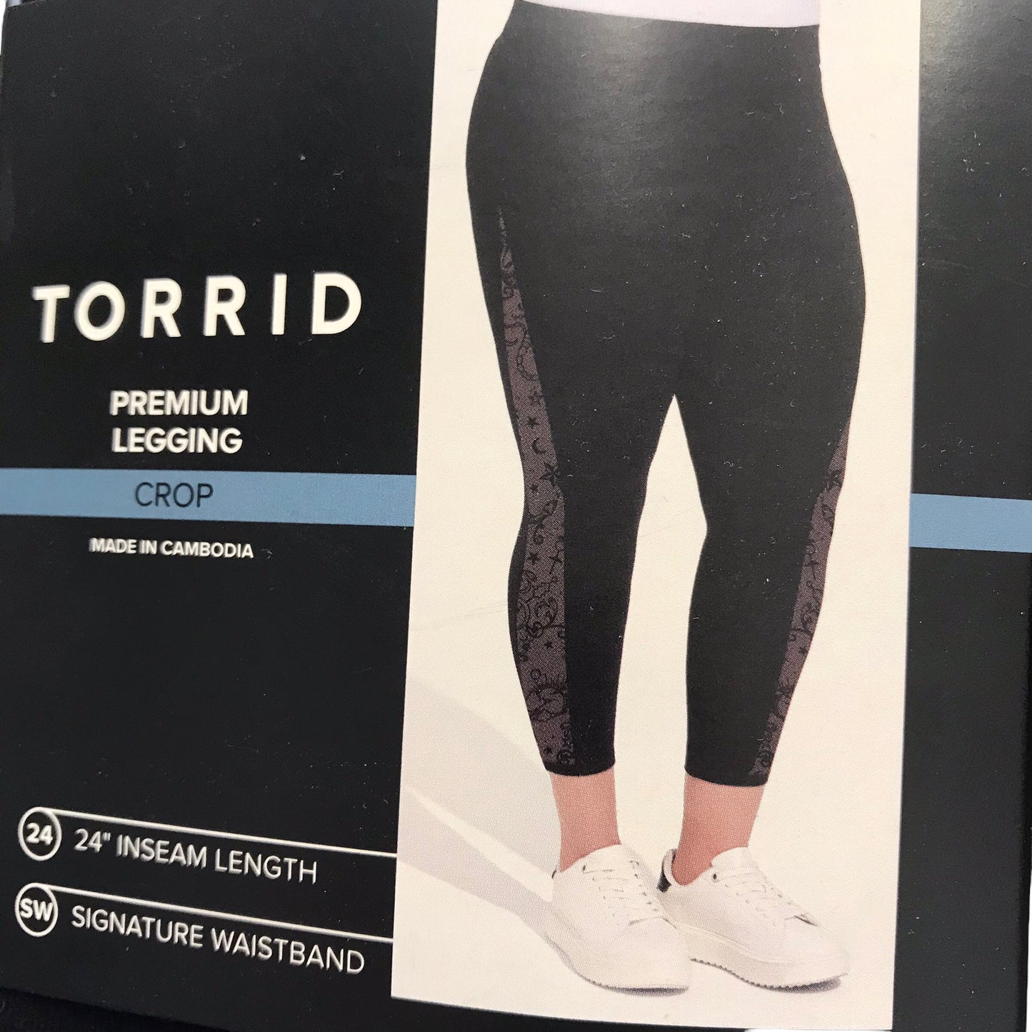 Leggings Cropped By Torrid In Black Size: 2X