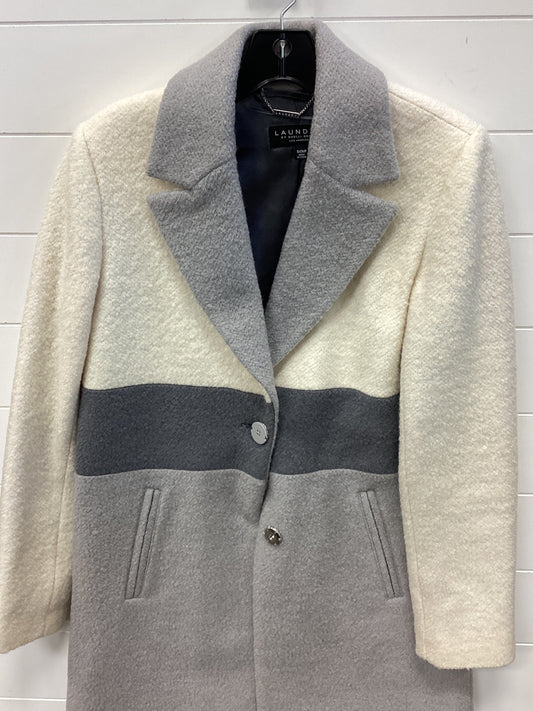 Coat Peacoat By Laundry In Grey & White, Size:S