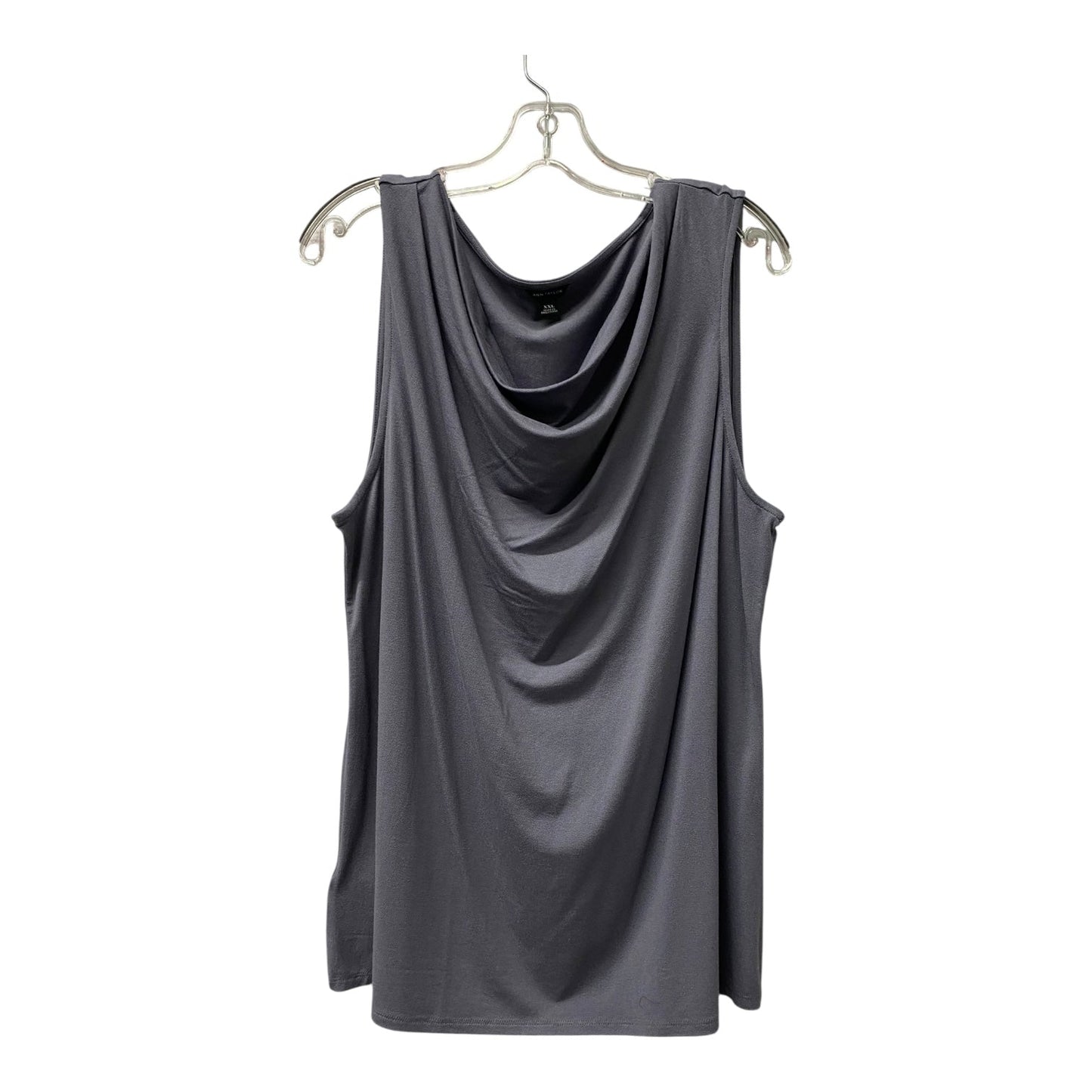 Top Sleeveless By Ann Taylor In Grey, Size:1X