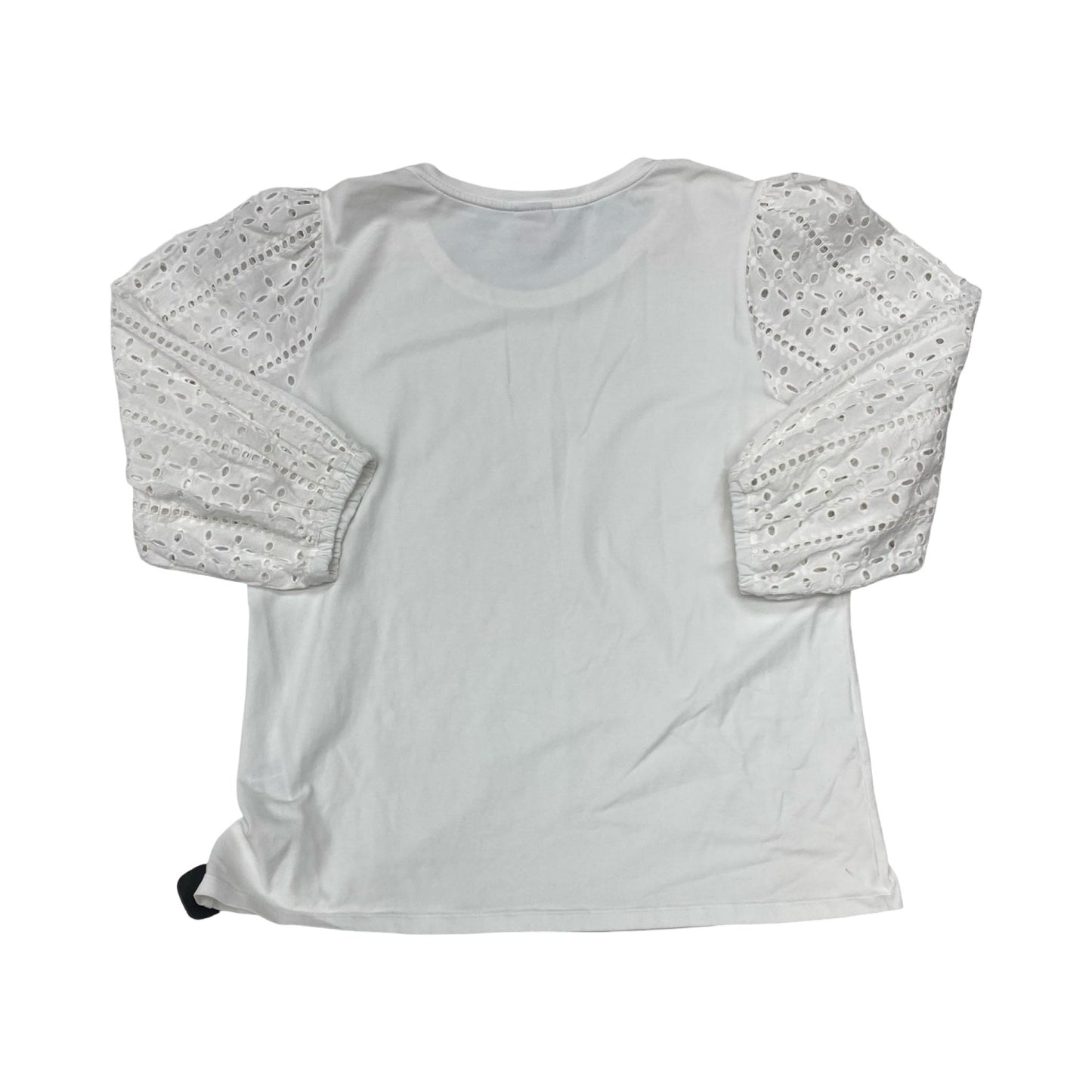 Top 3/4 Sleeve By Chicos In White, Size:L