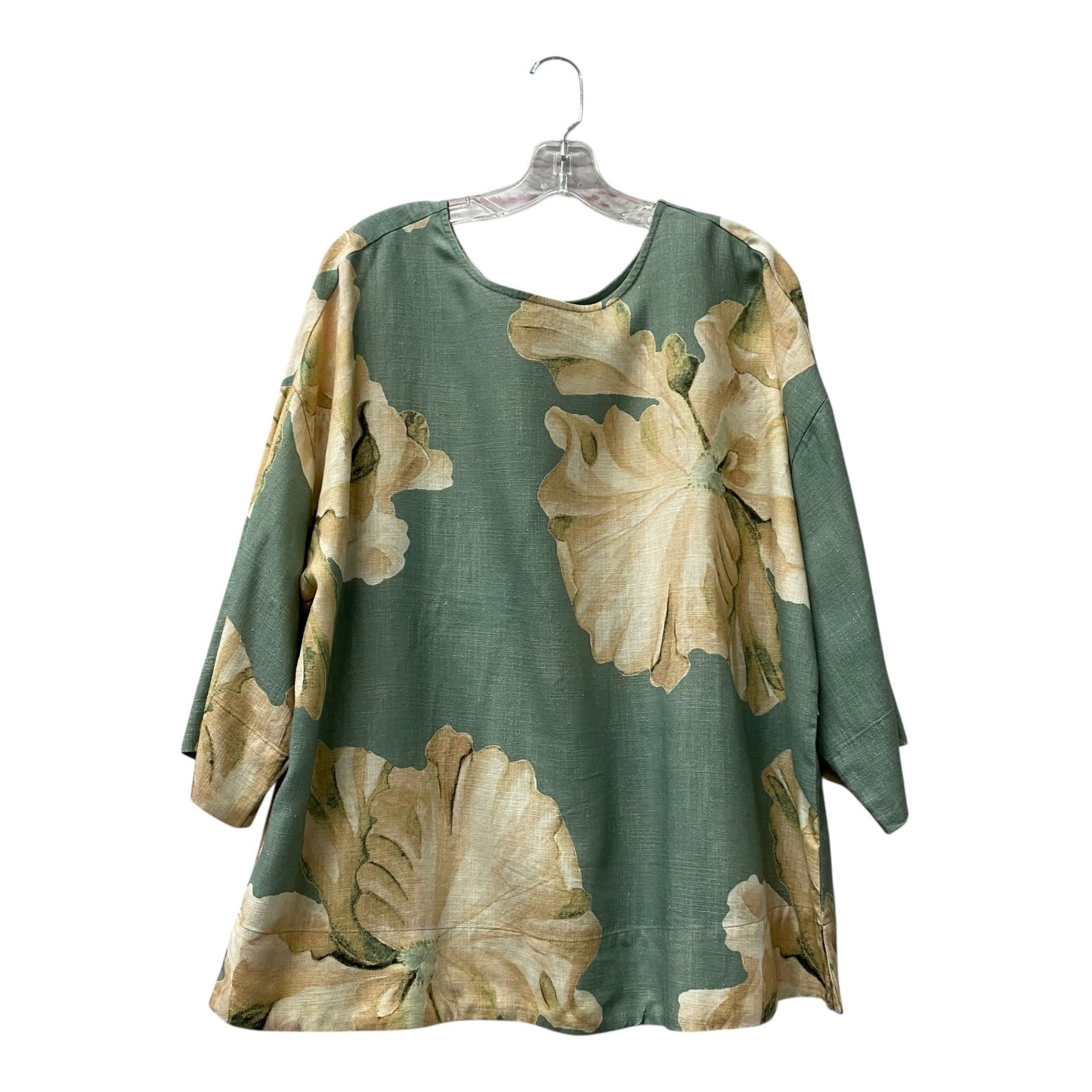 Top Ss By Soft Surroundings In Green & Pink, Size:1X