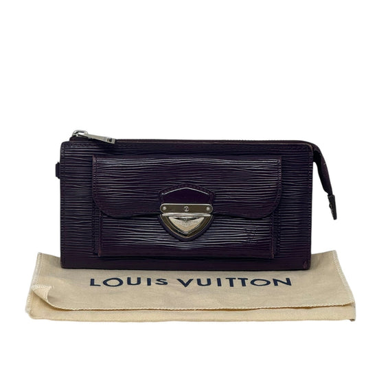 Astrid Wallet Luxury Designer By Louis Vuitton, In Cassis Epi Leather Size: Large