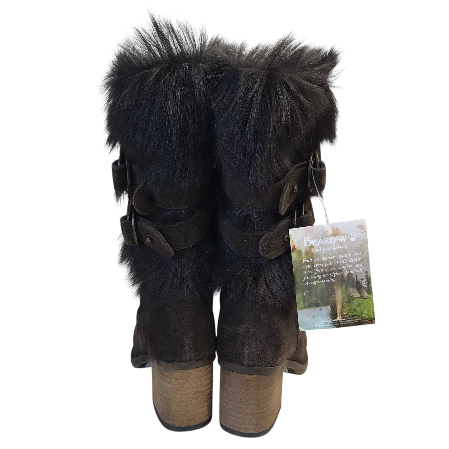 Boots Mid-Calf Heels By Bearpaw In Bronze, Size:6