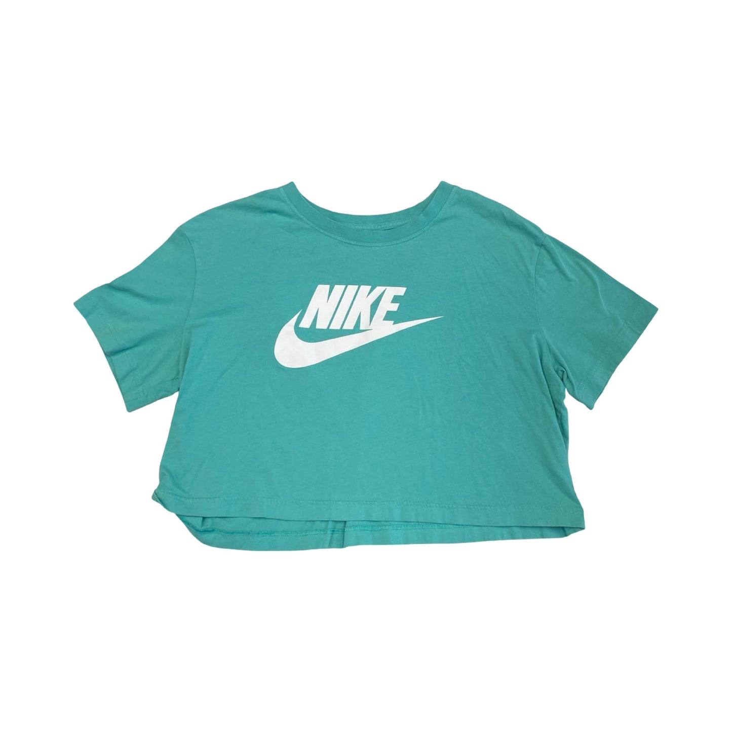 Athletic Top Ss By Nike In Teal, Size:M