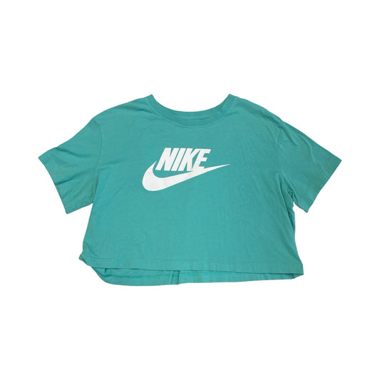 Athletic Top Ss By Nike In Teal, Size:M