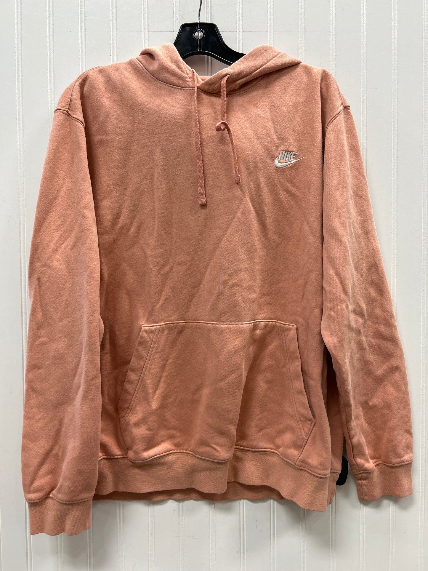Sweatshirt Hoodie By Nike Apparel In Coral, Size:L