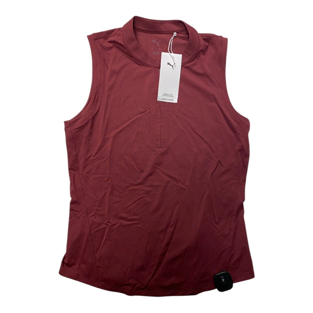 Athletic Tank Top By Puma In Maroon, Size:S