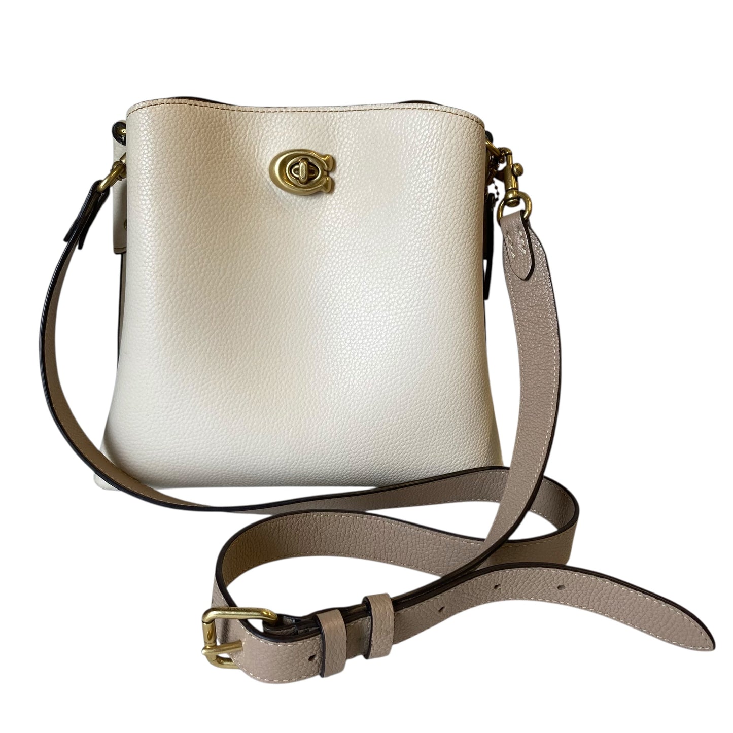 Handbag Designer By Coach In Beige, Size:Small