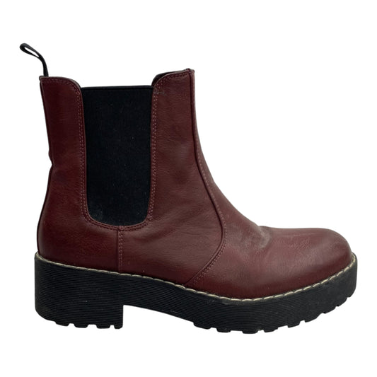 Boots Ankle Flats By Dirty Laundry In Red, Size:8.5