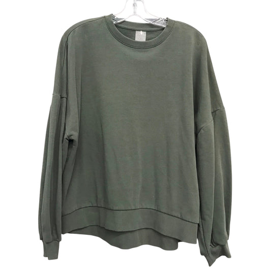 Athletic Sweatshirt Crewneck By Calia In Green, Size:L
