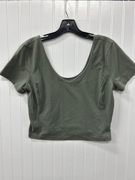 Athletic Top Ss By Lululemon In Taupe, Size:8