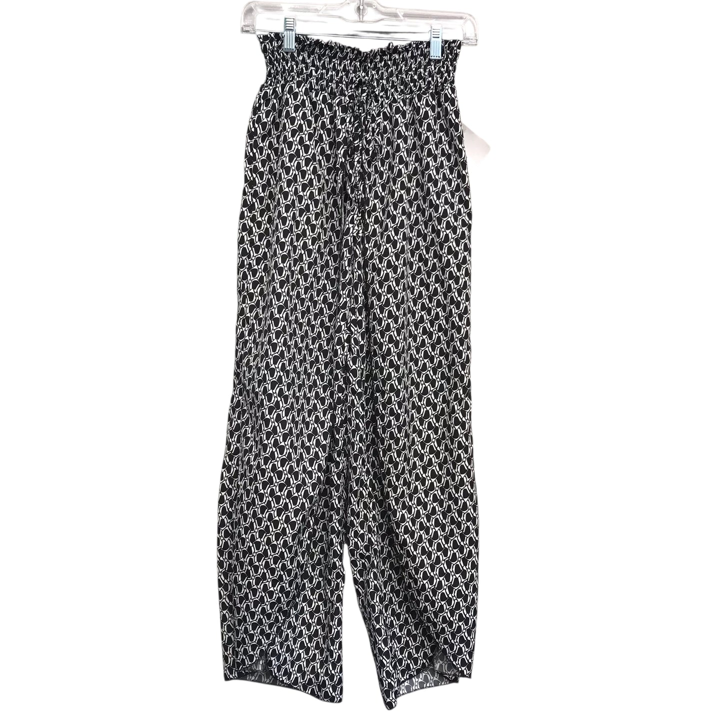Pants Lounge In Black & White, Size:4