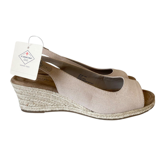 Shoes Heels Wedge By St Johns Bay In Tan, Size:11