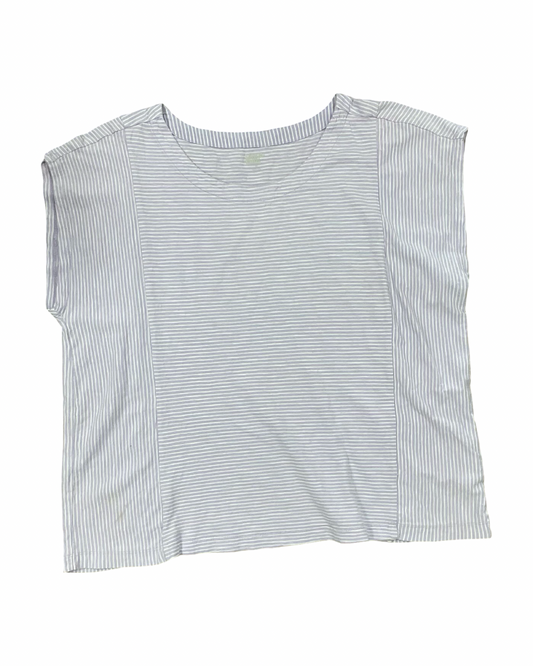 Top Ss By Lands End In Purple & White, Size:1X