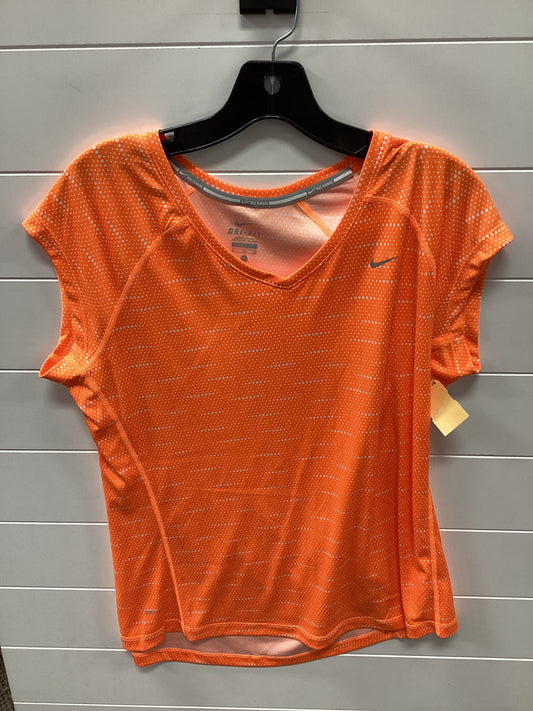 Athletic Top Ss By Nike Apparel In Orange, Size:Xl