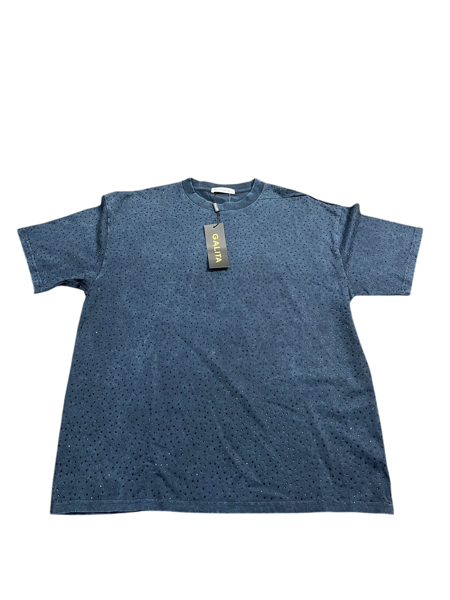 Top Ss By Clothes Mentor In Navy, Size:L