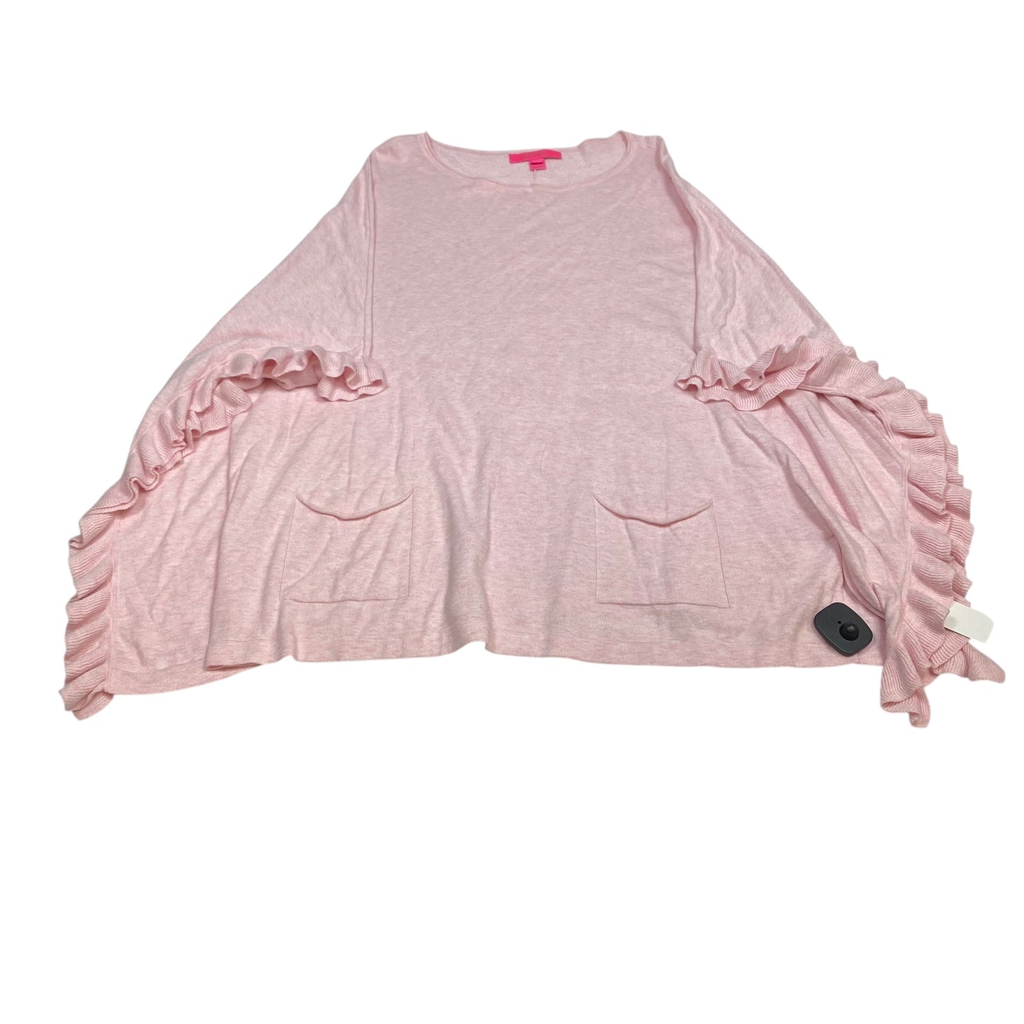 Top 3/4 Sleeve Designer By Lilly Pulitzer In Pink, Size:L