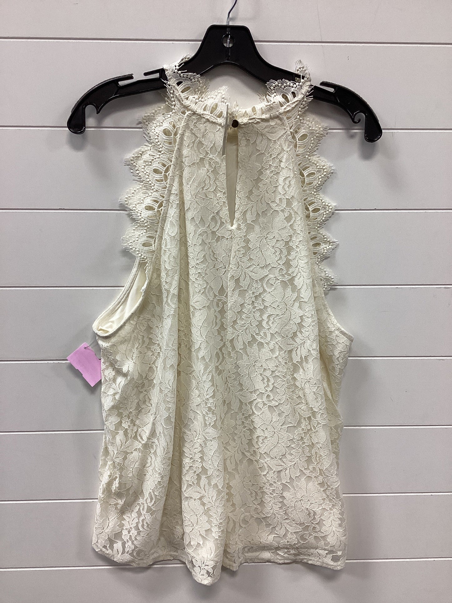 Top Sleeveless By Maurices In Cream, Size:1X